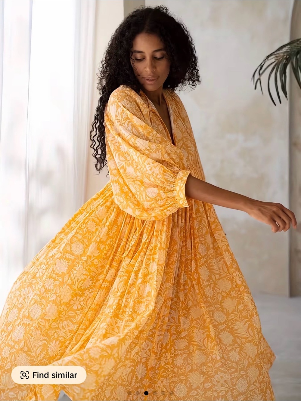 Golden Floral Boho Midi Dress | Floaty Resort Style Summer Dress size xxl